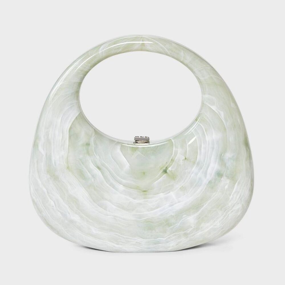 Crescent Marble Minaudiere Clutch - A New Day Green